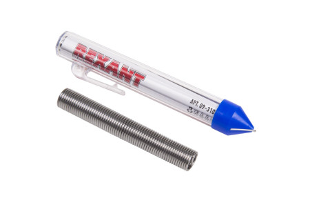 Припой с канифолью, 20г, Ø1мм, (олово 60%, свинец 40%), колба-карандаш REXANT