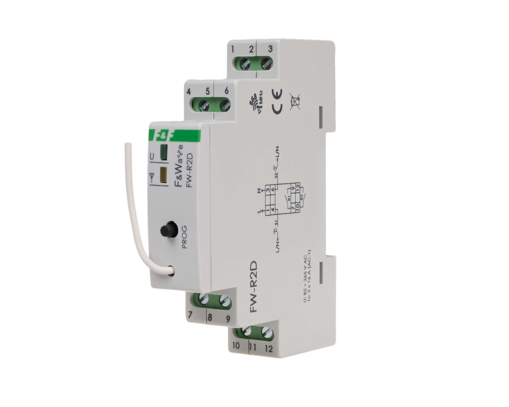 Двухканальное бистабильное реле c локальным и удаленным управлением F&Wave FW-R2D