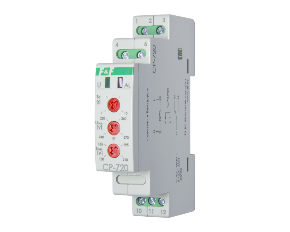 Реле контроля напряжения CP-720 однофазное