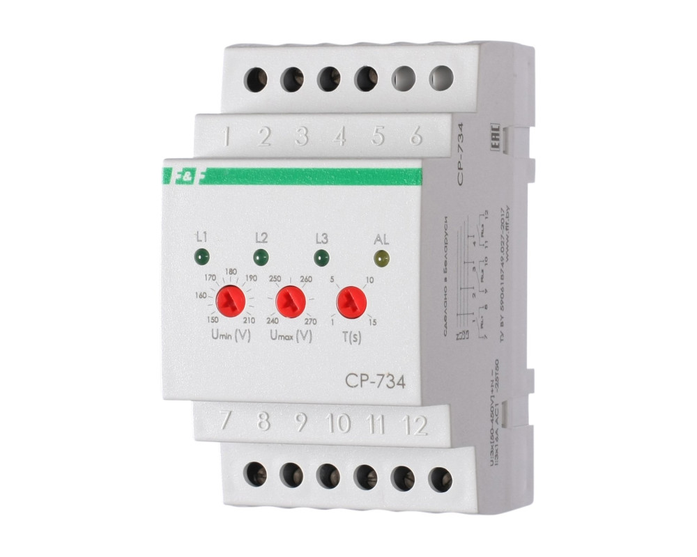 Реле контроля напряжения CP-734 трехфазное