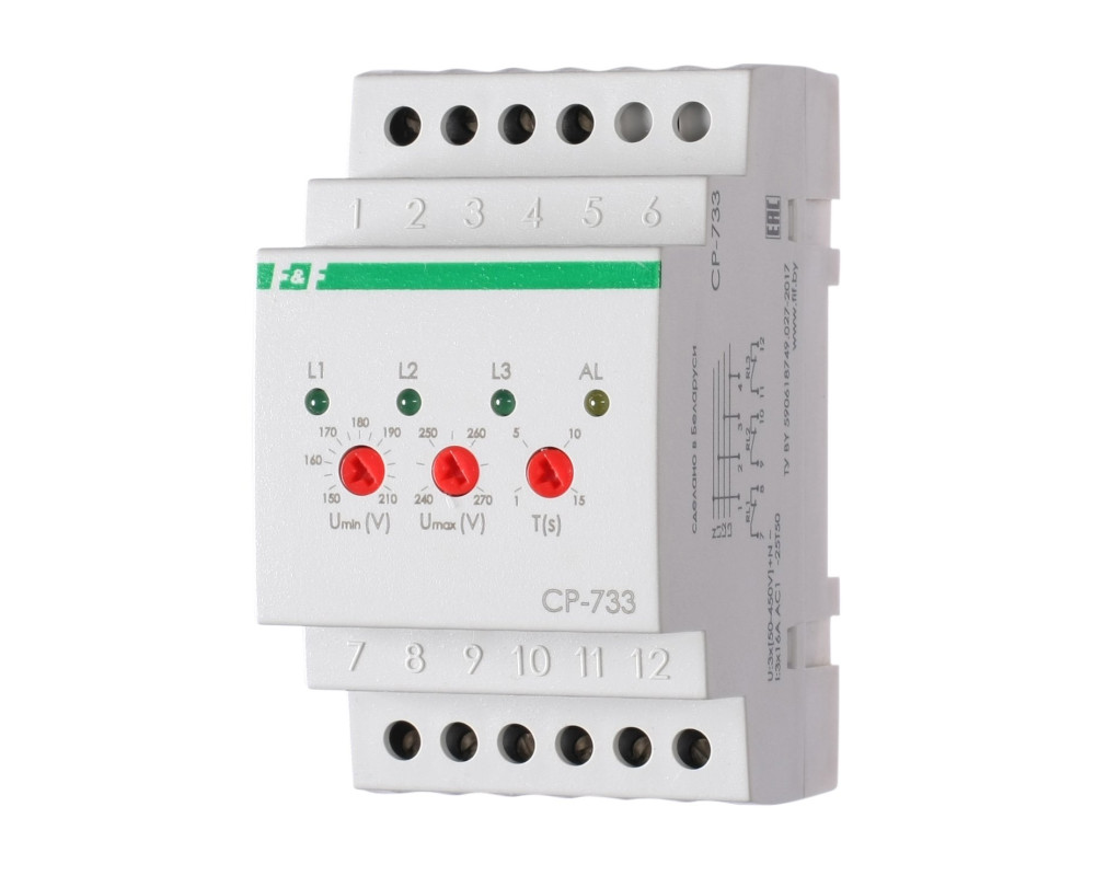 Реле контроля напряжения CP-733 трехфазное