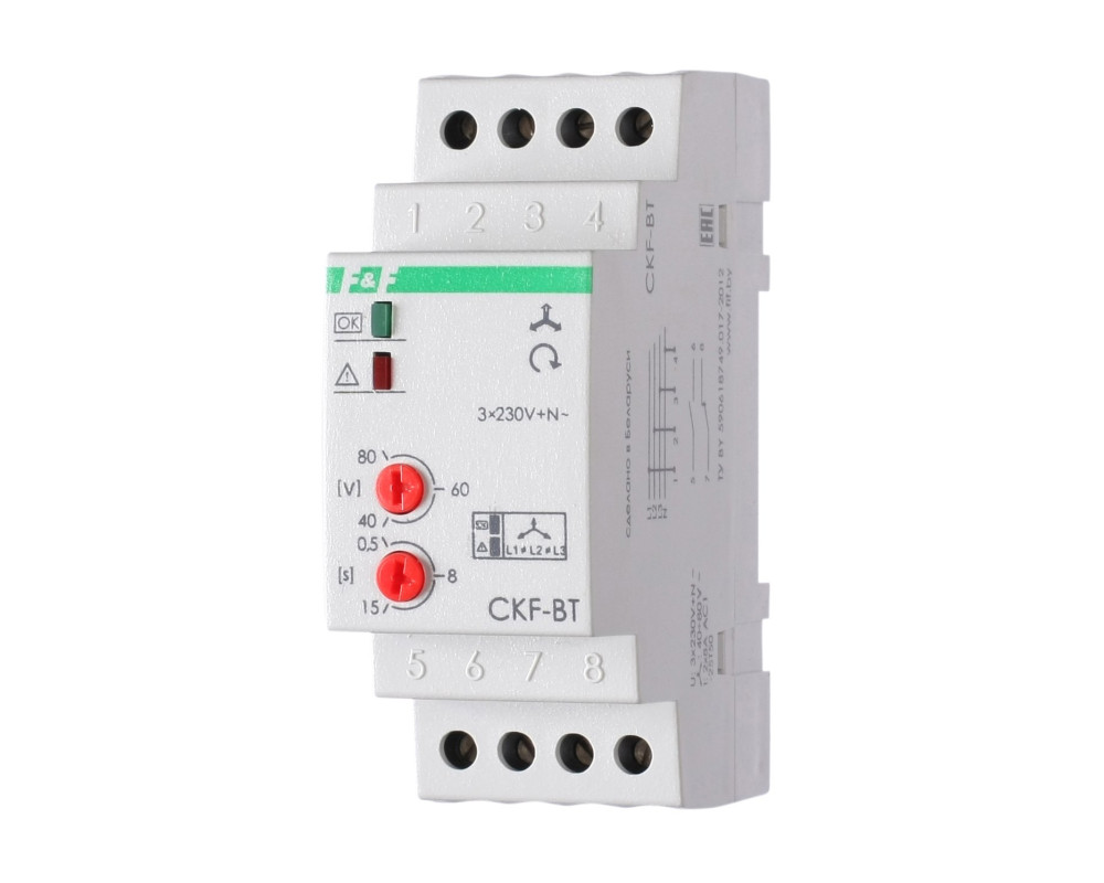 Реле контроля наличия и чередования фаз CKF-BT