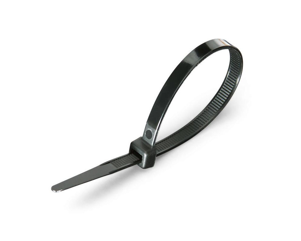 Стяжки нейлоновые КСС 10*450 (ч) (100шт.) (Fortisflex) Стяжки нейлоновые КСС 10*450 (ч) (100шт.) (Fortisflex)