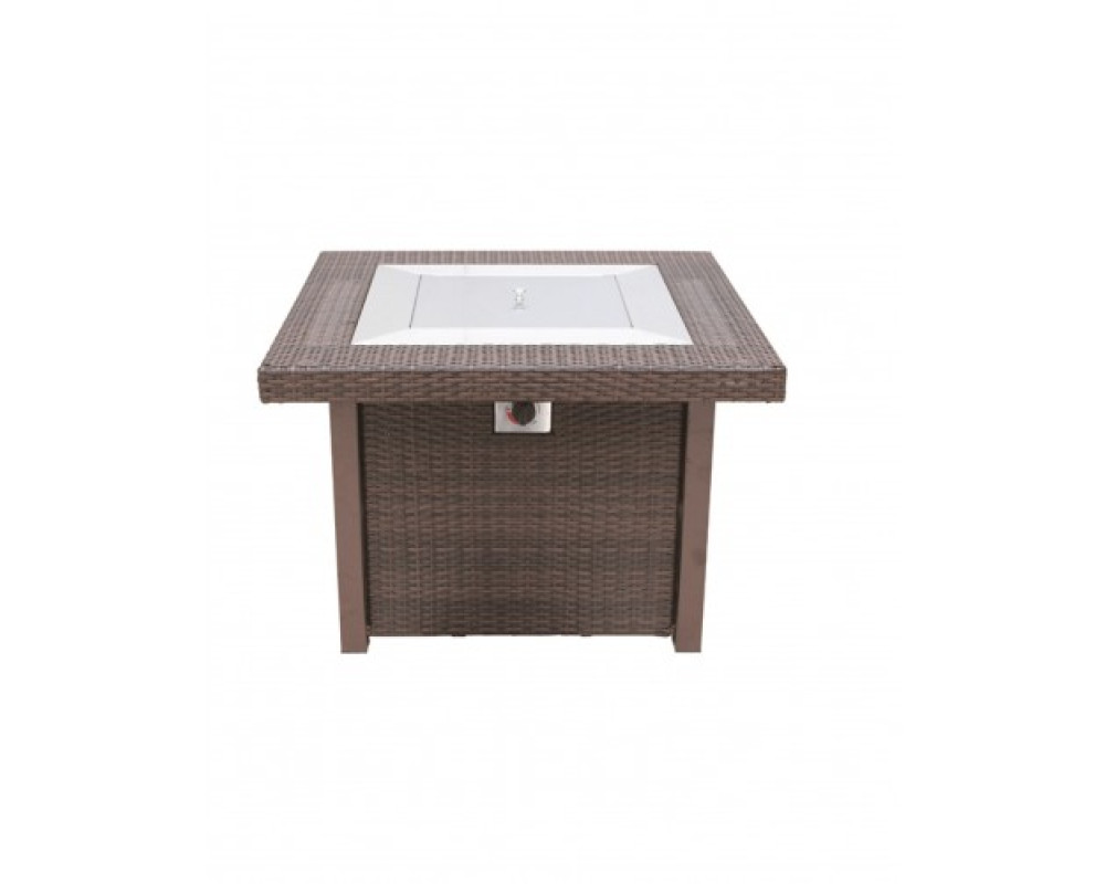 Уличный газовый стол-камин МЛ6-Ротанг