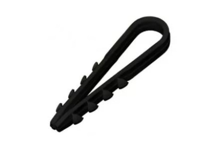 Дюбель-хомут(нейлон) ДХ 5-10 (ч) (100шт.) (Fortisflex)