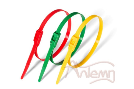 Стяжки разъемные с гор. замком КСГ 8*400(зел) (100шт.) (Fortisflex)