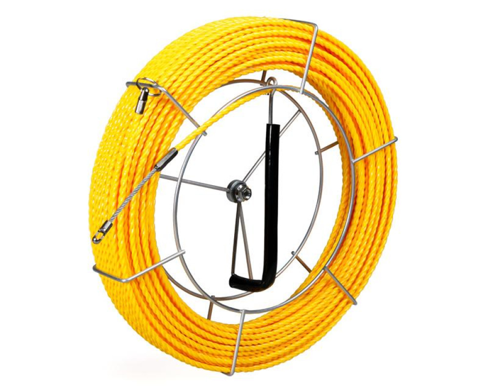 Протяжка из монолитной спирально закрученной полиэстровой нити на металлической катушке PET-1-5.2/50MK (желтая) FORTISFLEX