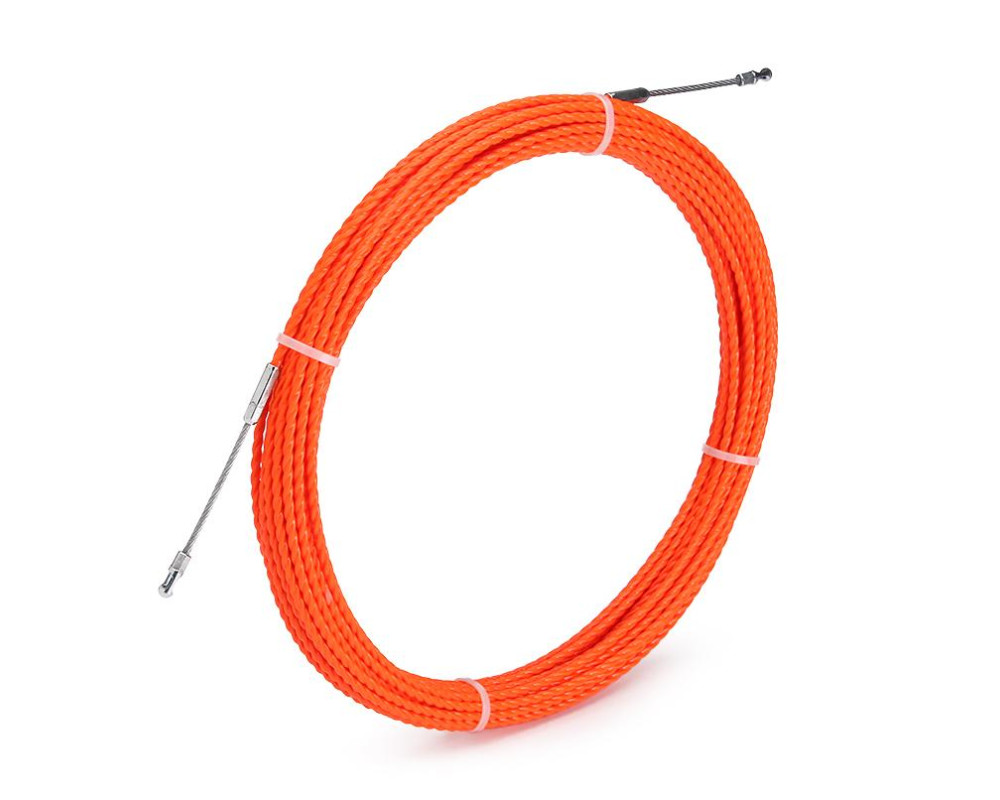 Протяжка из монолитной спирально закрученной полиэстровой нити со сменными винтовыми наконечниками в бухте PET-1-4.7/15 (оранж) FORTISFLEX