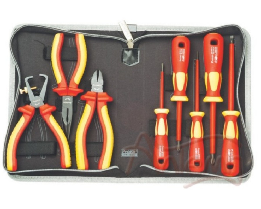 Набор инструментов для работы с высоким напряжением (до 1000В) Pro'sKit PK-2801