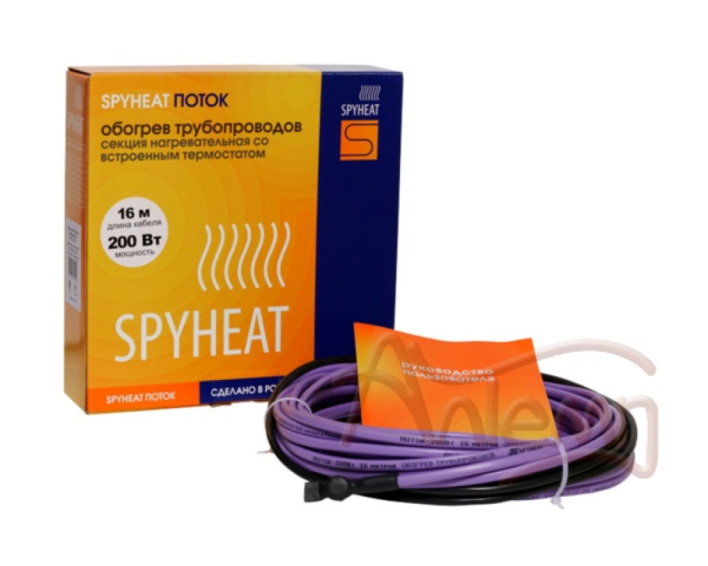 Секции для обогрева труб «ПОТОК» 12 Вт/м со встроенным термостатом SHFD-12-200 Секции для обогрева труб «ПОТОК» 12 Вт/м со встроенным термостатом SHFD-12-200