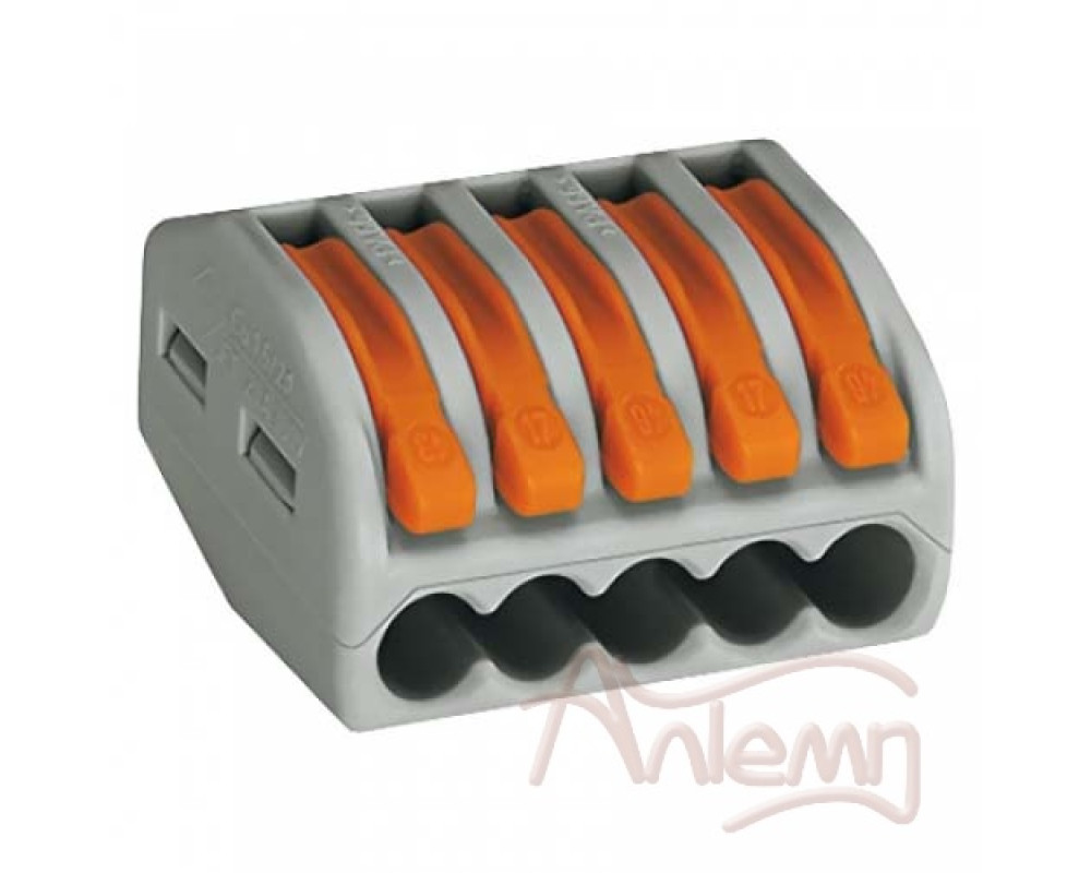 Клеммы рычажковые универсальные Wago 222–415 Клеммы рычажковые универсальные Wago 222–415