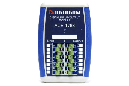 АСЕ-1768 USB/LAN модуль дискретного ввода-вывода 8-канальный АСЕ-1768 USB/LAN модуль дискретного ввода-вывода 8-канальный