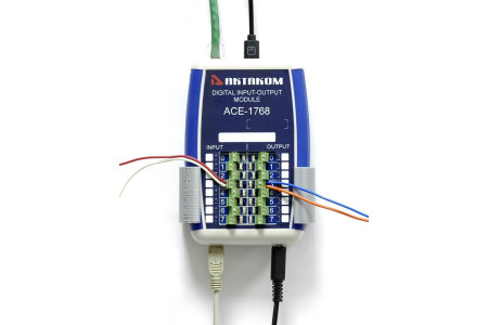 АСЕ-1768 USB/LAN модуль дискретного ввода-вывода 8-канальный АСЕ-1768 USB/LAN модуль дискретного ввода-вывода 8-канальный
